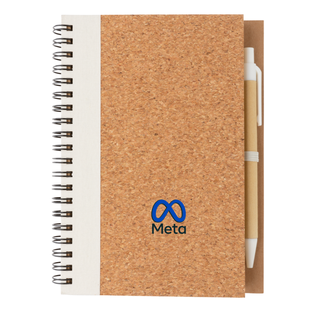 Cork Hardcover Notebook with Pen